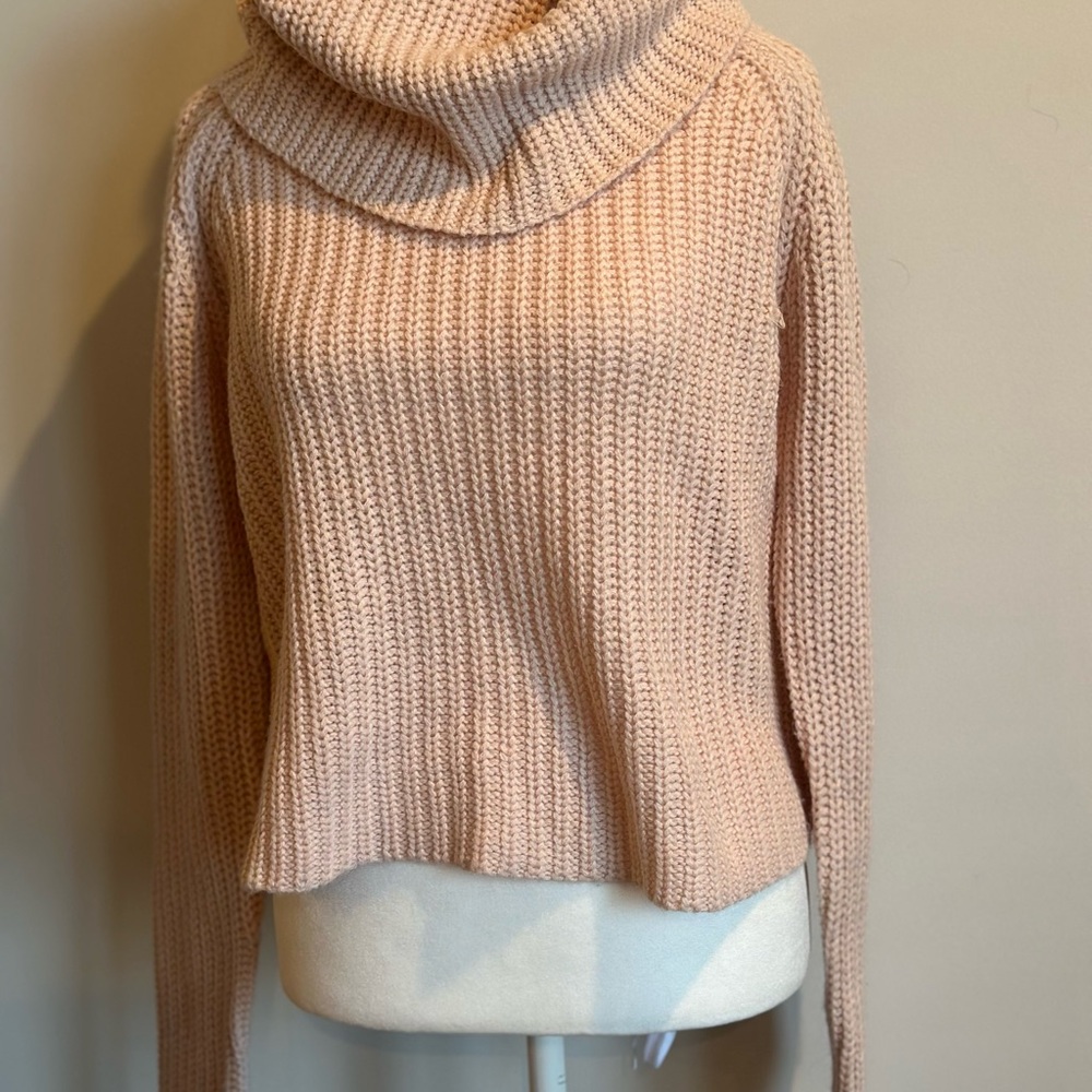 Cozy Pink Turtleneck Sweater